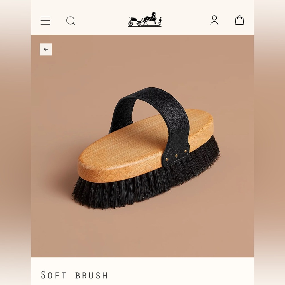 Hermes equestrian horse soft brush